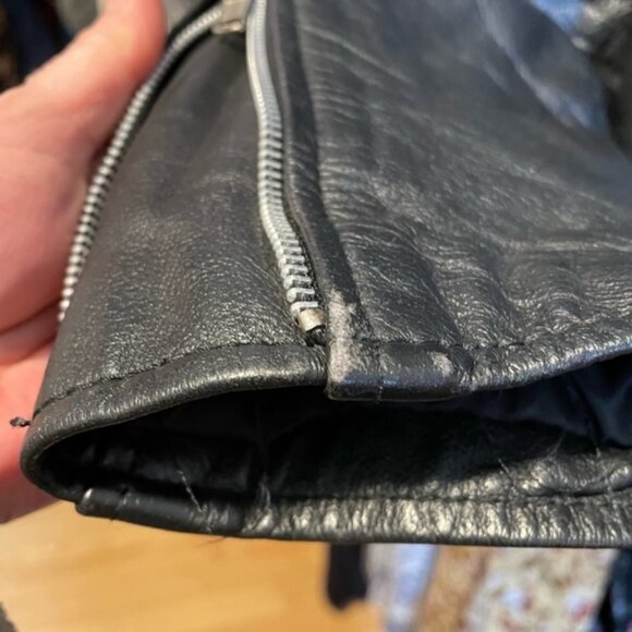 Vintage Berman's Leather 80's Motorcycle Jacket Size Small - Picture 8 of 16